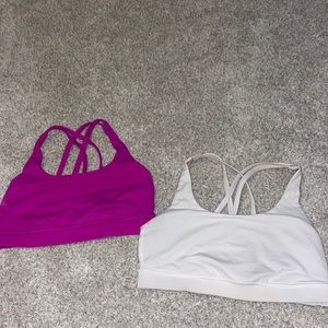 Lululemon “Energy Bra” Bundle Pack (Pink) (White) both size - 6